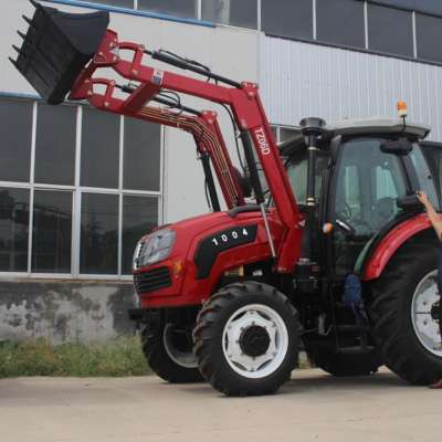 100hp cheap  4WD chinese farm tractors with front end loader